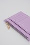 Crocodile Skin Look Zipper Detailed Card Holder Wallet