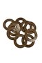 5cm 3mm Mdf Walnut Macrame Small Ring Set, 10Pcs