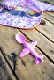 Airplane is Coming Liquid Proof Baby Bib and Feeding Spoon 0-2 Years Unisex Pink - 3