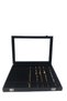 Bracelet Chain Necklace Jewelry Box Black Inside Alkantara Suede - 3