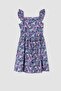 Girl's Square Neck Floral Strap Dress - 4