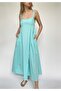 Mint Poplin Midi Boy Elbise