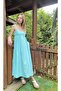 Mint Poplin Midi Boy Elbise - 5
