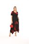 Plus Size Asymmetrical Skirt Short Sleeve Viscose Combed Cotton Dress