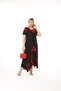 Plus Size Asymmetrical Skirt Short Sleeve Viscose Combed Cotton Dress - 6