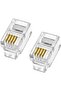 6P4C 4 Pin Socket Phone Cable 0.5 m - 2