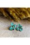 Green Flower Earrings - 2