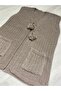 Soft Knitted Women's Vest with Pockets