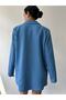Lawrence Women's Blue Moroccan Linen Jacket - 5