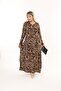 Women's Plus Size Long Sleeve Viscose Combed Cotton Hijab Suitable Long Dress - 3
