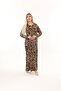 Women's Plus Size Long Sleeve Viscose Combed Cotton Hijab Suitable Long Dress - 8