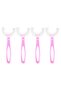 U Shape Baby Toothbrush Pink Color 100 Pieces (6-12 Years) - 3