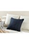 Adelia Woven Throw Pillow Cover 45x45 Cm Navy Blue - 3