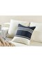 Moneta Woven Cushion Cover 45x45 cm Navy Blue
