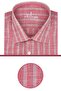 Men's Dusty Rose Checked Long Sleeve Classic Cut Shirt - 2