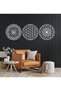 White 3-Piece Flower of Life Sri Yantra and Torus Set of 3 Wall Painting - 4