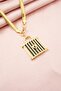 Women's Special Design Italian Chain Lock Figured Enamel Necklace - 2