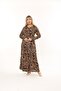 Women's Plus Size Long Sleeve Viscose Combed Cotton Hijab Suitable Long Dress - 6