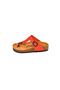 Genuine Leather Red Children's Slippers - 3