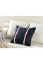 Adelia Woven Throw Pillow Cover 45x45 Cm Navy Blue