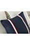 Adelia Woven Throw Pillow Cover 45x45 Cm Navy Blue - 2