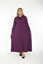 Women's Standard Plus Size Tie Collar Casual Fit Viscose Combed Cotton Dress - 4
