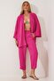 Women's Dark Pink Kimono Pants Set DZ00046