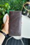 Men's Gray Long Wallet Genuine Leather Portfolio with Phone Compartment Long Men's Wallet |   Boston - 3