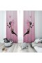 Baby and Children's Room Pink Fairy Girl Patterned Two Wing Background Curtain Bmfp-064
