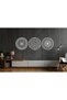 White 3-Piece Flower of Life Sri Yantra and Torus Set of 3 Wall Painting - 3