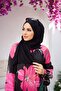 شال قطني ممشط باللون الأسود - 4