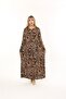 Women's Plus Size Long Sleeve Viscose Combed Cotton Hijab Suitable Long Dress - 4