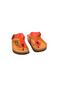 Genuine Leather Red Children's Slippers - 4