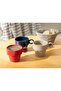 Misteri Ceramic 3-Piece Espresso Cup 105 ml Cream-Blue-Red