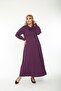 Women's Standard Plus Size Tie Collar Casual Fit Viscose Combed Cotton Dress - 5