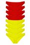 8 Pieces Super Eco Set Lycra Women's Slip Panties Yellow Red (With Earphones as a Gift)