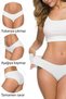 4 Pieces Women's Seamless Laser Cut Flexible Non-Marking Panties S3 (with Earphones as a Gift) - 5