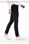 Men's Black Slim Fit Casual Stretch Fabric Trousers - 2