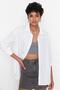 Beyaz Loose Fit Pamuklu Dokuma Gömlek TWOAW20GO0107 - 6