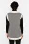 Beige Striped V-Neck Knitwear Sweater TCTAW22UV0021 - 5