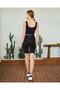 Women's Biker Tights And Crop / Black Gathering Shorts Tights And Crop - 2