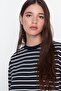 Lacivert Çizgili Oversize/Geniş Kesim Bisiklet Yaka İnce Örme Sweatshirt TWOAW23SW00326 - 3