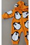 Penguen Baskılı Tulum Kapişonlu Unisex - 2