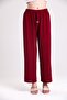 Women's Burgundy Elastic Waist Aerobin Trousers