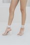 Cherilyn Stone Rope Laced White Patent Leather 10 cm Women's Classic Heeled Shoes