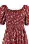 Burgundy Patterned Woven Chest Elastic Dress TBBSS22EL1611 - 7