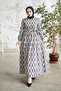 Laura Chain Pattern Linen Dress - Black - 5