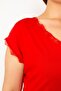 Women's Large Size Red Lace Detailed Blouse 65n33426 - 6