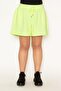 Women's Large Size Phosphor Fleece Fabric Shorts with Elastic Waist and Lace Side Pockets 65n31550 - 5