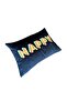 Happy Patterned Rainbow Series Navy Blue Velvet Decorative Throw Pillow Cover (35 X 50) - 4